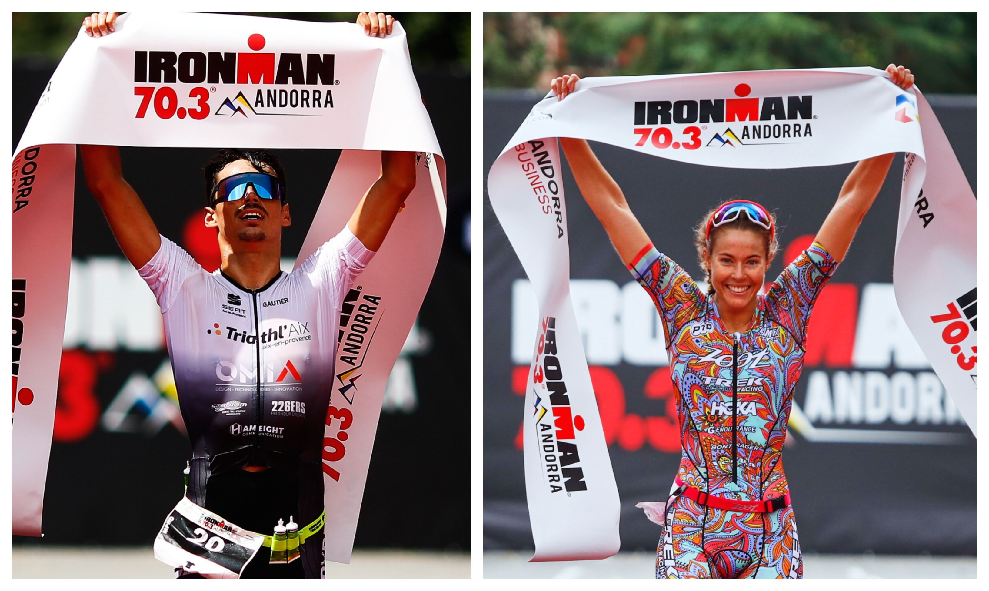 Clément Mignon y Ellie Salthouse, ganadores del inaugural IRONMAN 70.3 Andorra.