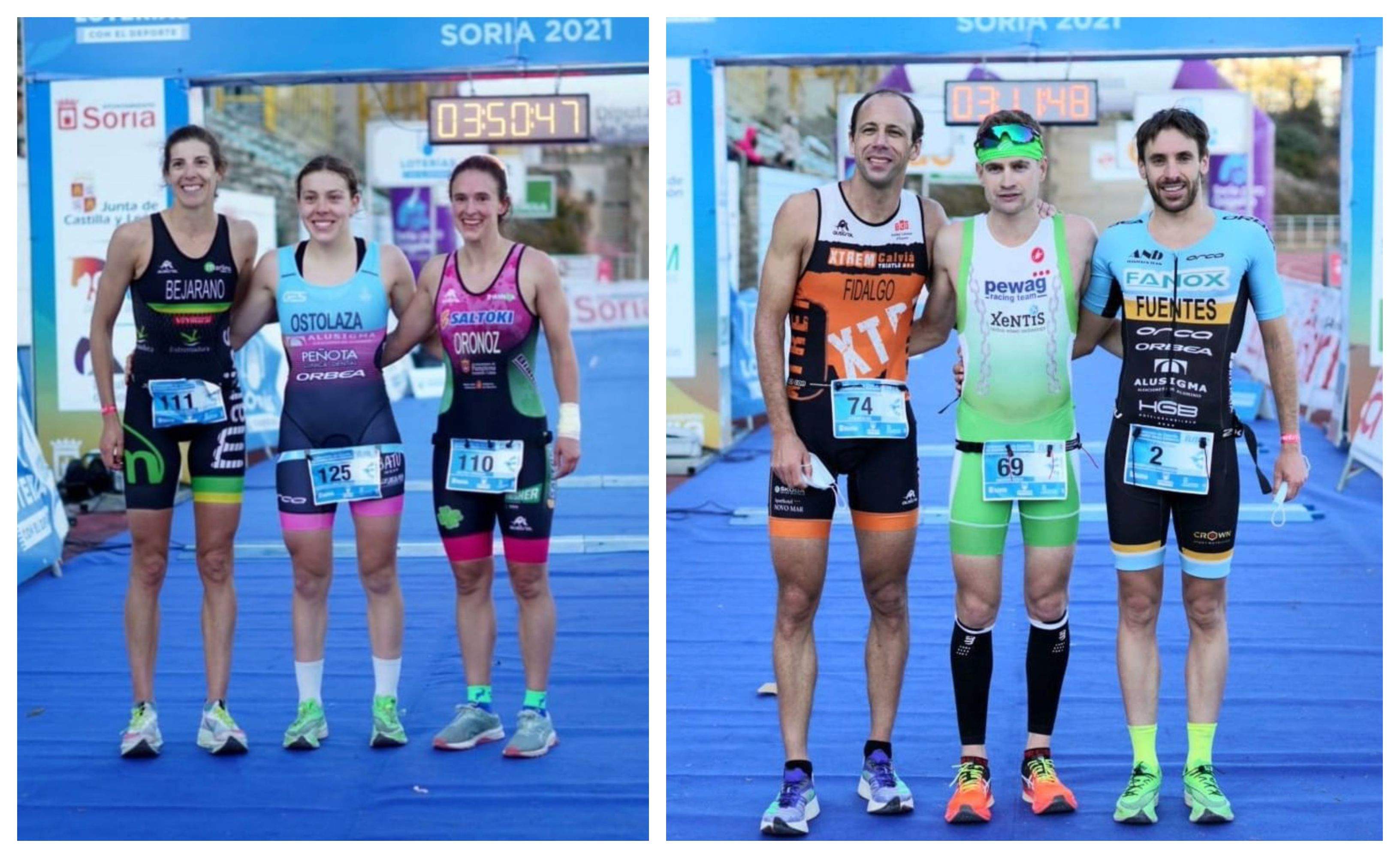 Usoa Ostolaza y Albert Moreno campeones de España de Duatlón MD en Soria