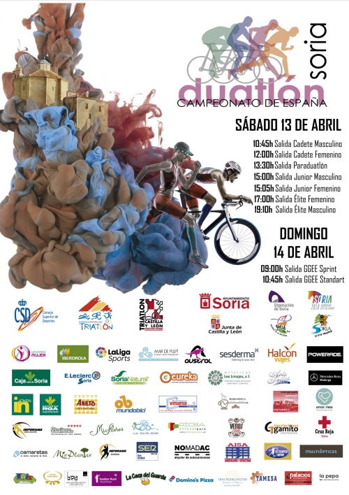 Todo listo para el Campeonato de España de Duatlón de Soria con 1.700 inscritos