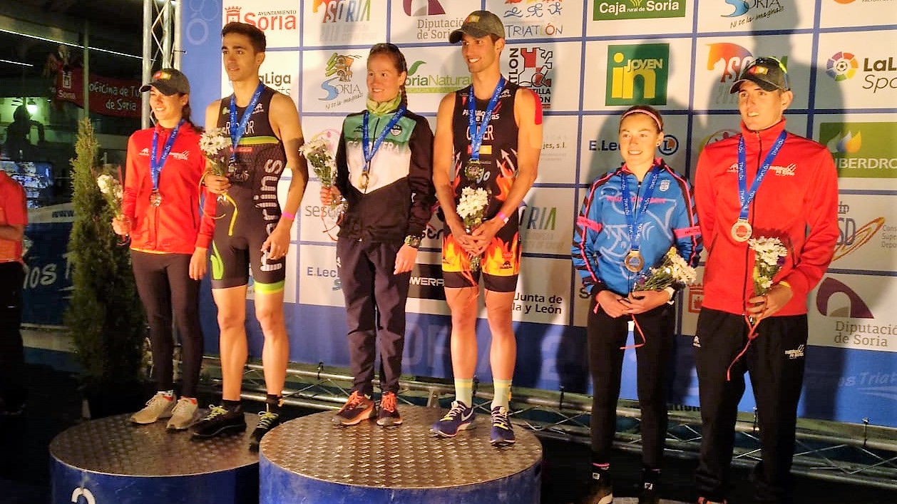Irene Loizate y Antonio Benito, campeones de España de Duatlón